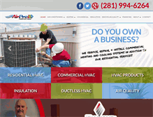 Tablet Screenshot of airprohouston.com